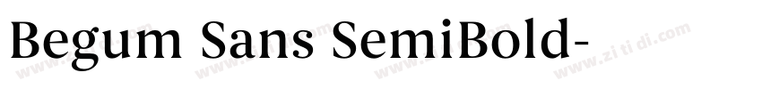 Begum Sans SemiBold字体转换